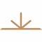 Ekena Millwork Saratoga Timber Gable Bracket, Western Red Cedar, 84"W x 35"H x 1 1/2"D x 3 1/2"F, 10/12 Pitch GBW084X35X0204SAR00SWR - alternate 1